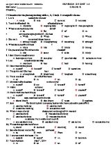 Đề kiểm tra giữa học kì I Tiếng anh lớp 8 - Trường THCS Lê Quý Đôn